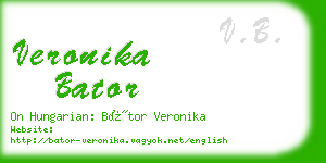 veronika bator business card